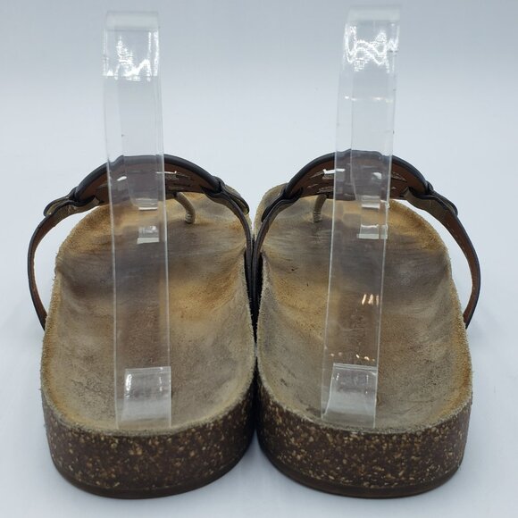 Tory Burch Miller Cloud Sandals 10 Womens Thong Slip On Gold - Picture 4 of 7